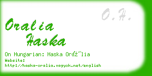 oralia haska business card